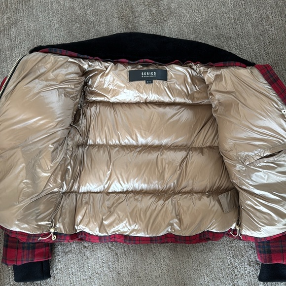 NB Series by Nicole Benisti Red and Black Plaid Puffer Jacket - Picture 10 of 13